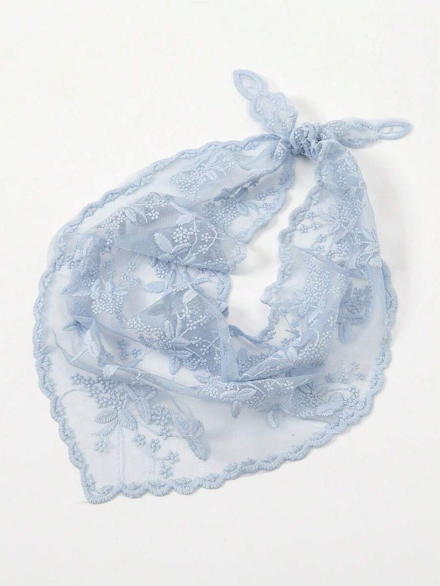1 chiếc khăn quàng cổ viền ren hoa Bandana Túi quấn trang trí Băng đô Bandana, Dây buộc tóc, Băng đô lý tưởng để tô điểm cho vẻ ngoài của bạn vào Ngày lễ tình nhân - Nhiều màu - Xem 1