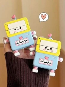 卡通3D心形天線機械人矽膠保護殼，適用於蘋果Airpods 2/3無線藍牙耳機保護殼，可愛防震蓋適用於Airpods Pro - 彩色 - 查看 2