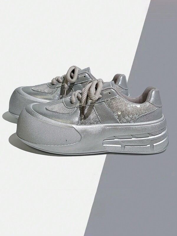 Nouvelles baskets de mode pour femmes pour printemps/été, chaussures de sport  décontractées et confortables avec lacets