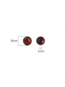 Cuentas de madera de 8mm de color café, cuentas sueltas adecuadas para hacer joyas DIY como pulseras, collares, aretes, cadenas de teléfonos móviles, rosarios, etc. -9 estilos para elegir