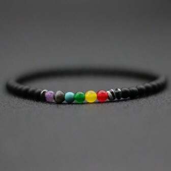 51Luckind 4mm Handmade Natural Stone Beads Chakra Bracelet Simple Men Women Mandala Yoga Meditation Bracelet For Armband Healing Jewelry