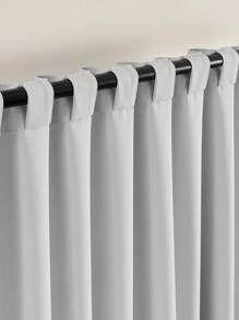1pc White Blackout Curtain, Outdoor Blackout Curtain, Home Blackout Curtain, Kitchen Curtain, Room Darkening Curtain For Window Decor, Outdoor Decorative Curtain, Window Curtain, Black Curtain, White Curtain, Blackout Curtain, Thermal Insulated Curtain, Solid Color Modern Polyester Blend Curtain For Bedroom, Living Room, Balcony