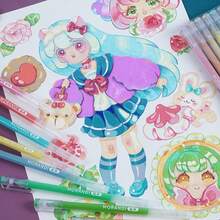 Bộ 9 Bút Hoạt Hình Sáng Tạo Màu Morandi Màu Trung Tính, Bút Màu Trung Tính Đơn Giản Và Tươi Mát Dễ Thương, Bút Trung Tính Nắp Nhanh Khô, Văn Phòng Phẩm Để Viết Nhật Ký - Nhiều màu - Xem 6