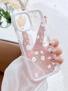 Shockproof & Stylish White Floral IPhone Case - Perfect For Gifting, Fits All Models - Multicolor - View 2