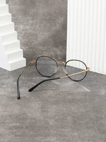 1pc Women's Korean-Style Gold Metal Thin-Rimmed Round Retro Glasses Vintage Clear Glasses Accessories Glasses Accessories For Women