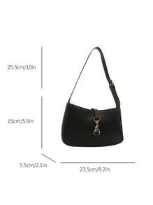 Minimalist Crescent Underarm Bag, Shoulder Bag, Women's Stylish Handbag & Purse For Commuter