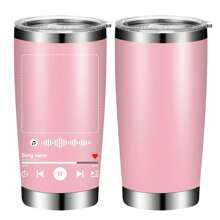 1 Miếng Album Ảnh Tùy Chỉnh Được Cá Nhân Hóa Tên Máy Nghe Nhạc Tên Bài Hát Cốc Bằng Thép Không Gỉ 20oz Cốc Nước Cốc Cà Phê Có Nắp Với Ống Hút Cách Nhiệt Lạnh Chai Nước Cà Phê Mùa Hè Quà Tặng Cho Bạn Bè Ngày Lễ Bạn Bè, Quà Kỷ Niệm, Quà Tặng Cho Cô ấy, Quà Tặng Cặp Đôi Tùy Chỉnh - Hồng - Xem 6
