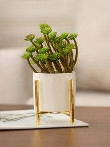 1 件瓷花瓶，现代双色花瓶，家居装饰，花瓶，餐桌装饰 - 金色 - 查看 4