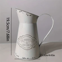 1 pieza Soporte de flores hecho a mano de hierro, jarrón de metal vintage para arreglos florales