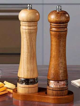 Set de 1 pieza de molinillo de pimienta manual con botella y base de molienda para moler pimienta negra y crear sazonadores