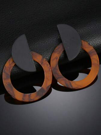 1pair Acrylic Aacetate Sheet Geometric Earrings For Women