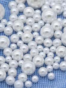 圓形無孔（50-500顆）假珍珠（3 / 4 / 5 / 6 / 8 / 10 / 12 / 14毫米）,非常適合diy首飾製作,手工藝,裝飾和花瓶填充（各種尺寸） - 白色無孔珍珠 - 查看 15