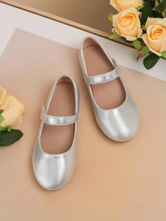 1pair Cute Gold Anti-Slip Flat Outdoor Princess Shoes For Spring Summer