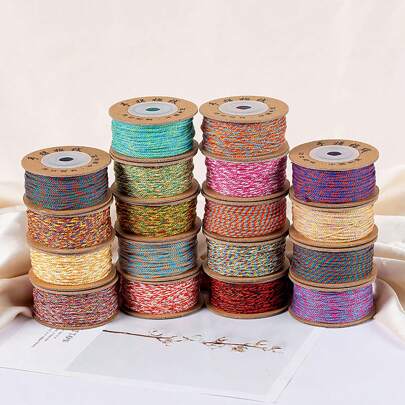 22 Yards Boutique Hand Wrijven Gouden Zijden Draad 1.0mm Macrame Koord Armband Gevlochten String DIY Kwasten Kralen Touw