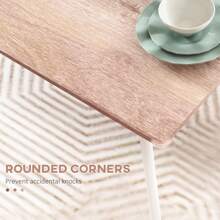 HOMCOM 5 Piece Dining Table And Chairs Set, Dining Room Sets, Steel Frame Space Saving Table And 4 Chairs For Compact Kitchens, White - White - View 5