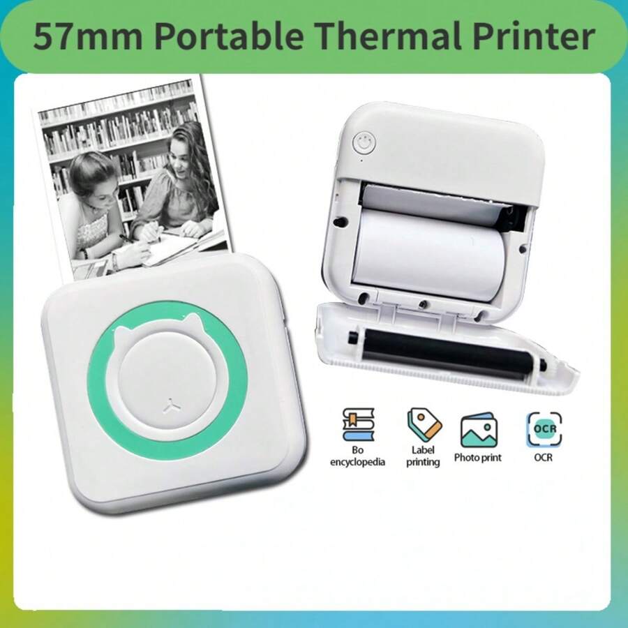 5 Rolls White Non-Adhesive Thermal Paper For 57mm Portable Mini Thermal Printer - Only 5Rolls White No-sticky Paper - View 1