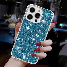Vỏ điện thoại TPU lỏng lấp lánh bầu trời đầy sao - Xanh đậm - Xem 4