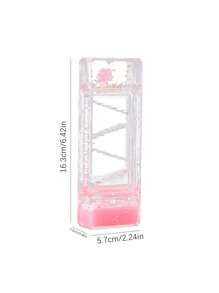 1 pièce de toboggan de fleur de cerisier créatif, sablier transparent, ornement de décompression pour la jeunesse, jouet cadeau de bouteille de sable mouvant (couleur aléatoire)