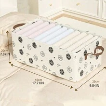 1PC  Clothing Storage Box, Living Room Bedroom Wardrobe Storage Box, Folding Storage Box - Multicolor - View 14