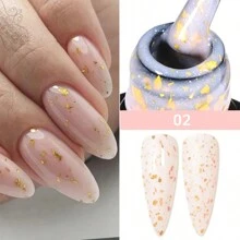 XEIJAYI 1 Stück 8 ml Ice Through glänzender Bling Nagellack - Abweichbarer UV/LED Gel Nagellack für Salon und Heimgebrauch - Glitzer Pailletten Nagelkunstdesign