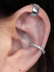 Aretes de oreja para mujeres sin perforaciones, pendientes de aro dorados enchapados en oro para orejas no perforadas, pendientes de cartucho con clip, pendientes falsos sin peso