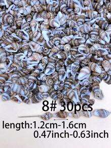 30/60/120pcs Creative Fashionable DIY Natural Shell Pendant (With Hole) Set, Including Various Types Of Shell & Conch Pendant For Making Bracelets, Necklaces, Beaded Jewelry, Beach Vacation Style Accessories