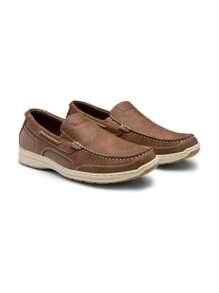 SHOESMALL Men's Darkbrown Loafers & Slip-Ons Casual Lightweight Boat Loafers Comfort Driving Travel Walking Shoes For Men - BMY3036-darkbrown - View 6