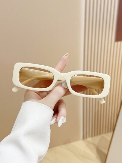 1pc Retro Square Y2K Party & Everyday Fashion Glasses, Fashionable Design For Women For Summer Beach Vacation,Outdoor,Travel Preppy Style For Back To School