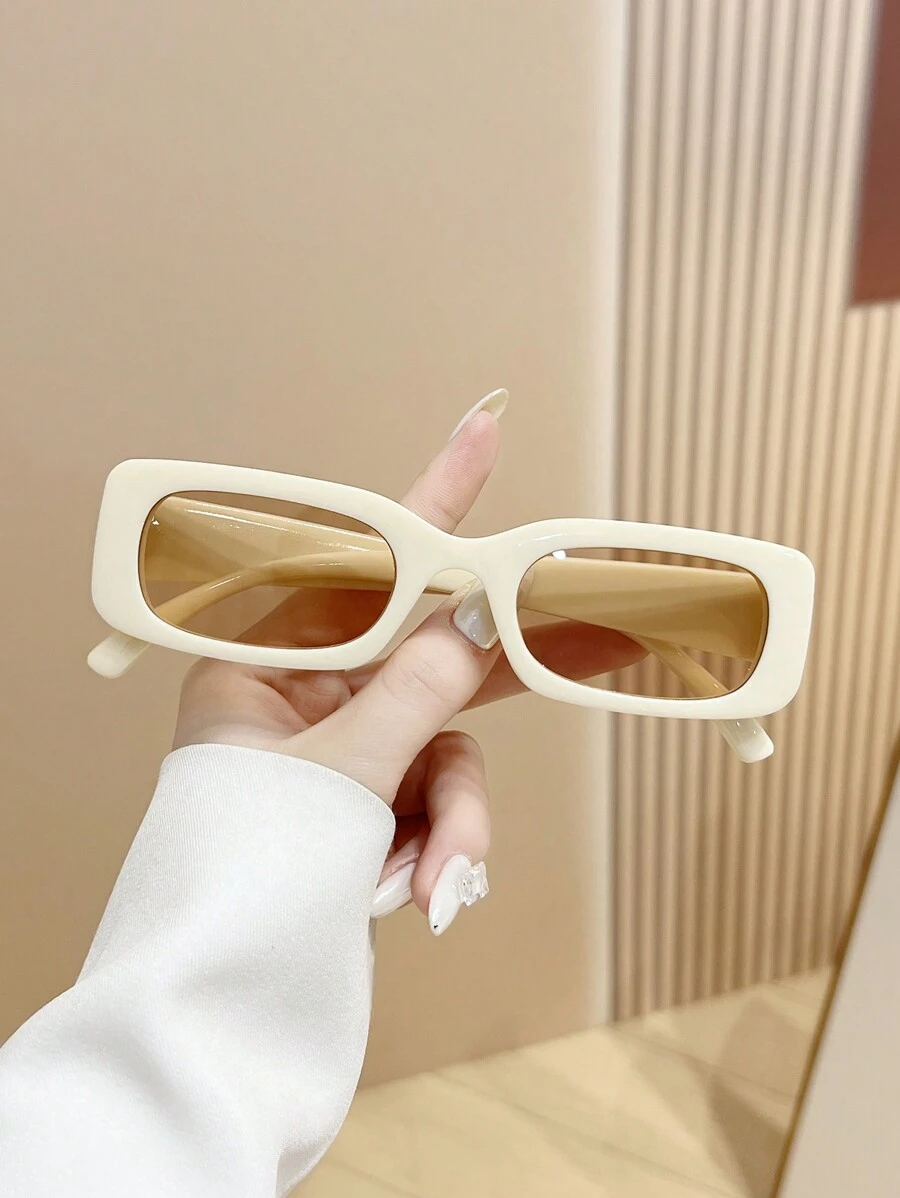 1pc Retro Square Y2K Party & Everyday Fashion Glasses, Fashionable Design For Women For Summer Beach Vacation,Outdoor,Travel Preppy Style For Back To School