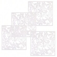 12/24/48Pcs Hanging Room Divider, Plastic Flower Carving Pattern Panel Screen For Living Dining Sitting-Room Hotel And Bar Decoration - White - View 4