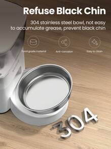 ROJECO ROJECO Automatic Cat Food Dispenser, 2 Liter Automatic Cat Feeder, Timer Feeder Program 1-6 Meal Control, Automatic Cat Feeder With Stainless Steel Bowl And Dual Power Supply, Automatic Feeder For Dogs And Cats, Adapter Not Included, Push Button Version WIFI Version Black