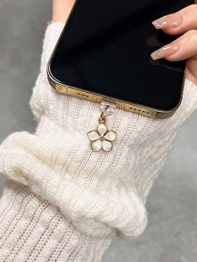 Minimalist Flower Shaped Anti-Dust Plug For Mobile Phone And Tablet / IPad Charging Port