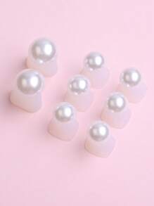 8 dụng cụ tách ngón chân bằng silicon hình ngọc trai dùng để làm móng chân - Màu trắng, Phù hợp cho phụ nữ và trẻ em gái, Đồ dùng làm móng, Dụng cụ làm móng, Dụng cụ nghệ thuật làm móng, Trở lại trường, Làm móng, Dụng cụ làm móng để dán móng - Nhiều màu - Xem 3
