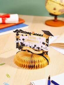 1pc Personalized Photo To Custom Graduation Decorations Class Of 2024 Graduation Party Decorations Honeycomb Centerpiece Table Decorations