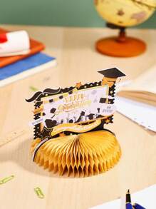 1pc Personalized Photo To Custom Graduation Decorations Class Of 2024 Graduation Party Decorations Honeycomb Centerpiece Table Decorations