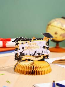 1pc Personalized Photo To Custom Graduation Decorations Class Of 2024 Graduation Party Decorations Honeycomb Centerpiece Table Decorations
