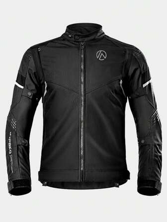 Enerpac Motorcycling Jacket For Men, Made Of High-Strength Fiber Material, Tear-Resistant, Anti-Puncture, With Detachable CE Safety Protective Gear, Ideal For Riding, Rally, Moto Travel, Commute, Custom Branded Packaging