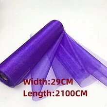 1入白色紗網布卷，寬度29CM，長度2100CM，非常適合宴會裝飾、季節裝飾、桌布、DIY工藝、婚禮拱門背景牆裝飾、窗簾、樓梯裝飾，適用於室內和室外節日。 - 白色 - 查看 32