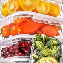 2 Packaged Glass Food Storage Containers Glass Pre-Meal Preparation Containers For Adult Food Preparation Containers With Compartmentalized, Reusable Lunch Boxes Wedding Party Gift Bags - Transparent - View 1