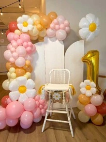 140 件/5 套雏菊派对气球套装，生日雏菊气球拱门和花环装饰，返校情人节 - 彩色 - 查看 3