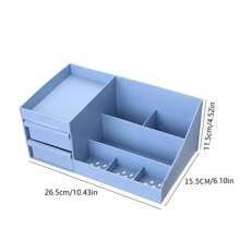 1pc Drawer Style Desktop Skincare Storage & Organizer Rack, Dorm Supplies Stationery Makeup Organizer