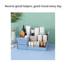 1pc Drawer Style Desktop Skincare Storage & Organizer Rack, Dorm Supplies Stationery Makeup Organizer