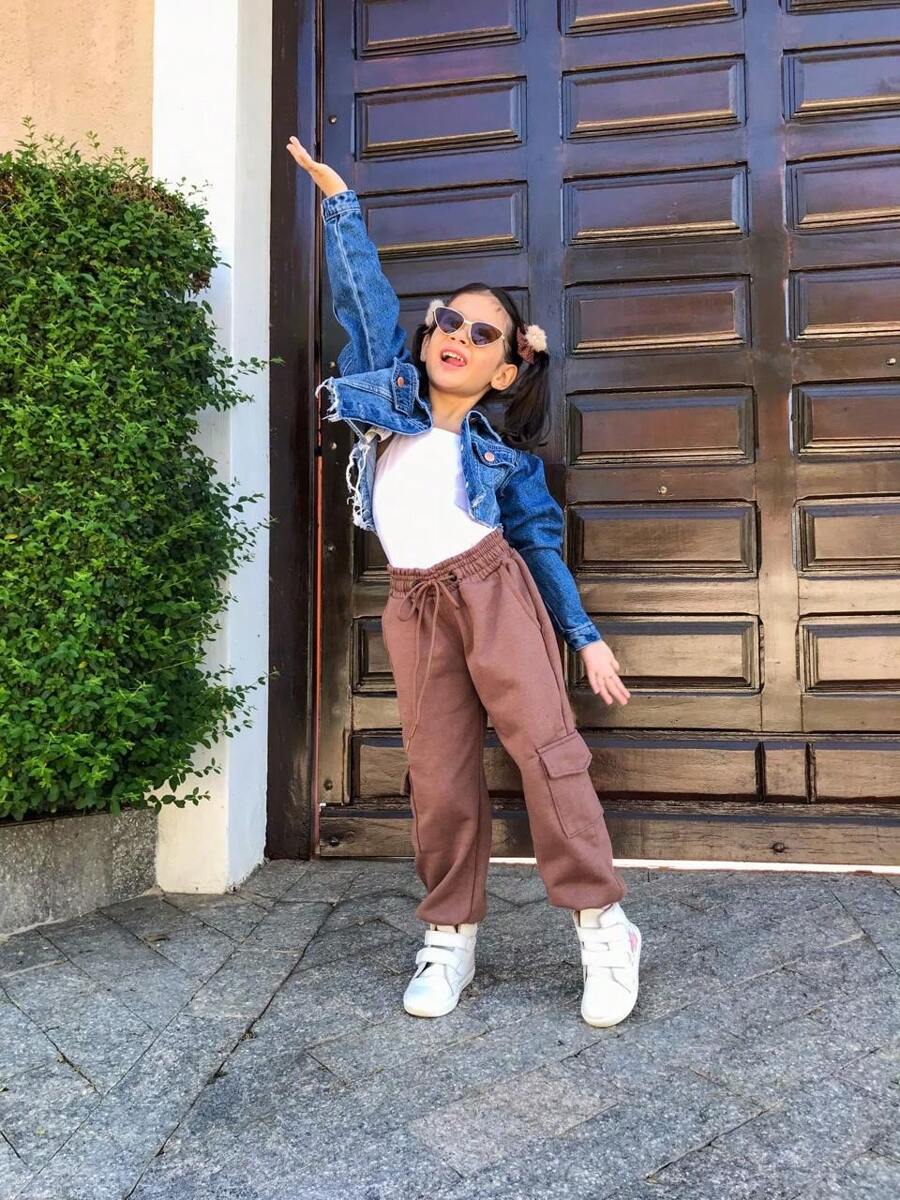 Young Girls Pants - 鏽棕色 - 查看 1
