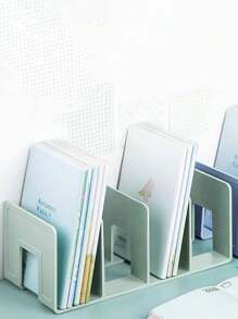 4pcs Large Size Acrylic Book Stand Desk Bookshelf Divider Supporter Organizer For Study Table Storage Rack Shelf Holder Stopper 74 - Multicolor - View 2