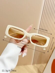1pc Retro Square Y2K Party & Everyday Fashion Glasses, Fashionable Design For Women For Summer Beach Vacation,Outdoor,Travel Preppy Style For Back To School
