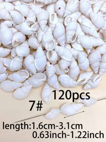 30/60/120pcs Creative Fashionable DIY Natural Shell Pendant (With Hole) Set, Including Various Types Of Shell & Conch Pendant For Making Bracelets, Necklaces, Beaded Jewelry, Beach Vacation Style Accessories