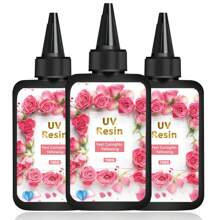 UV專用树脂透明，硬度高，升級版晶瑩剔透環氧樹脂，預混合UV固化樹脂，適用於手工藝品首飾製作 - 玫瑰花 - 查看 10