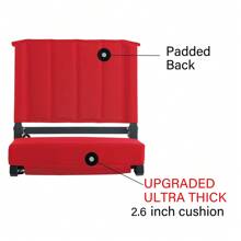 Stadium Seat For Bleachers With Back Support And Cushion Includes Shoulder Strap And Cup Holder(Single)