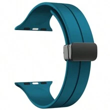 New Sport Magnetic Watchband Strap For Apple Watch Band 49mm 46mm 44mm 45mm 40mm 41mm 42mm 38mm Silicone Bracelet Compatible With IWatch Series 10 9 8 7 6 5 4 3 2 1 Se Ultra 1/2 - Multicolor - View 16