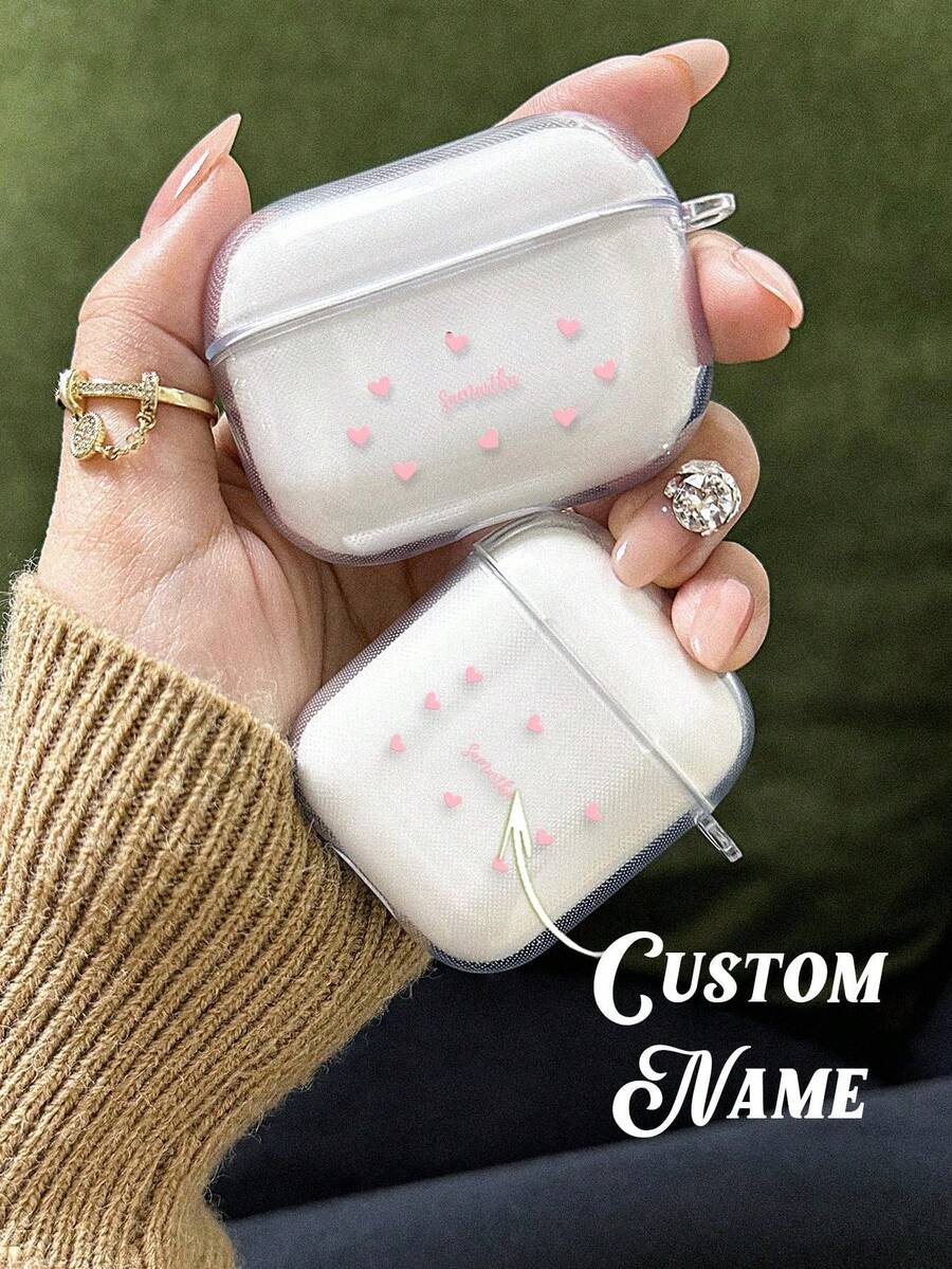 1 Vỏ AirPods có tên tùy chỉnh, Vỏ AirPods hình trái tim được cá nhân hóa, Ngăn ngừa rơi cho AirPods của bạn, Tương thích với Airpod 1/2/3/Pro/Pro 2 Vỏ TPU trong suốt, Chống trầy xước, bụi bẩn, hao mòn, Quà kỷ niệm, Quà sinh nhật, Quà tặng của mẹ Quà tặng ngày, Quà tặng ngày của Cha, Quà tặng bạn thân, Quà tặng cho bố/mẹ, quà tặng cho bạn gái/bạn trai, quà tặng cho bạn bè - Đen và trắng - Xem 1
